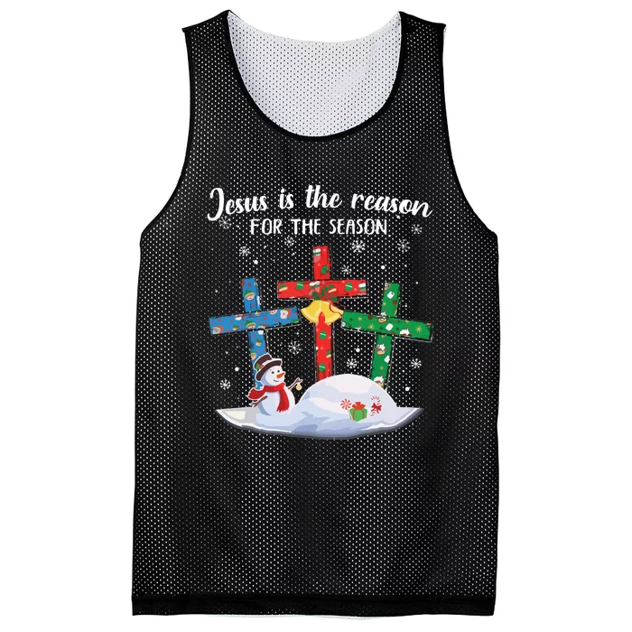 Jesus Is The Reason For The Season Christian Christmas Xmas Mesh Reversible Basketball Jersey Tank