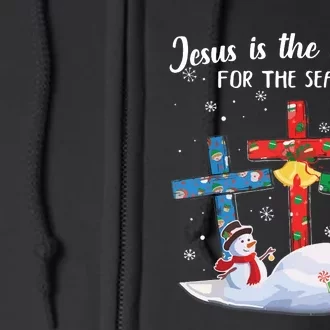 Jesus Is The Reason For The Season Christian Christmas Xmas Full Zip Hoodie