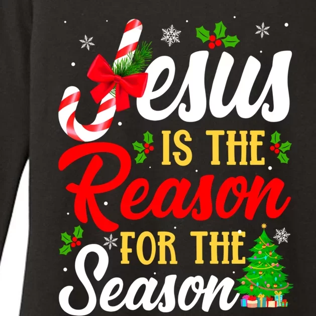 Jesus Is The Reason For The Season Christian Christmas Xmas Gift Womens CVC Long Sleeve Shirt