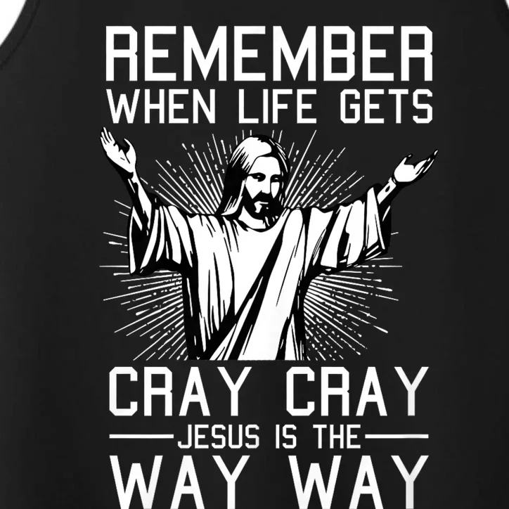 Jesus Is The Way Christmas Funny Faith Religious Christian Performance Tank