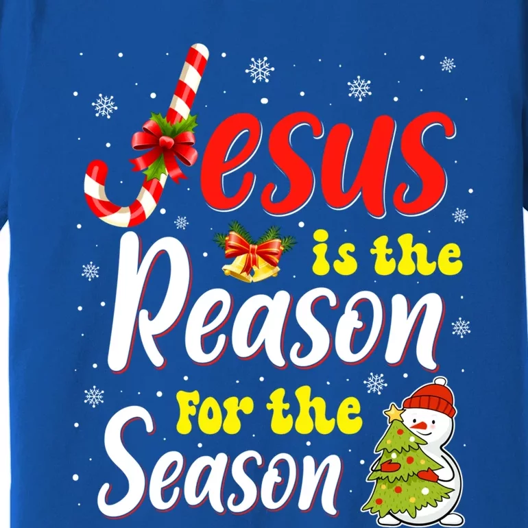 Jesus Is The Reason For The Season Christian Christmas Xmas Gift Premium T-Shirt