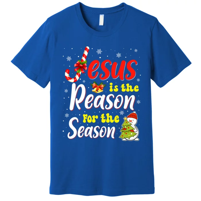 Jesus Is The Reason For The Season Christian Christmas Xmas Gift Premium T-Shirt