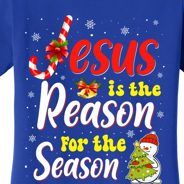 Jesus Is The Reason For The Season Christian Christmas Xmas Gift Women's T-Shirt