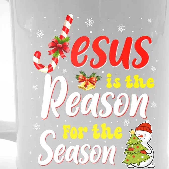 Jesus Is The Reason For The Season Christian Christmas Xmas Gift Front & Back Beer Stein