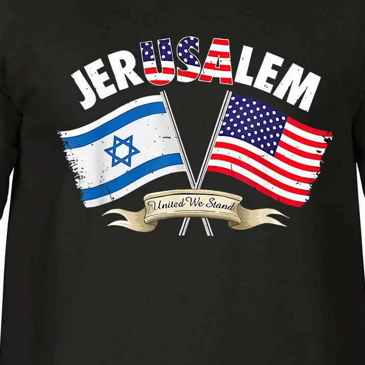 Jerusalem Israel Usa American Flag Comfort Colors T-Shirt