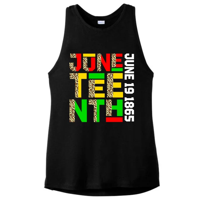 Juneteenth June 19 1865 Proud Black History Month Melanin Meaningful Gift Ladies Tri-Blend Wicking Tank