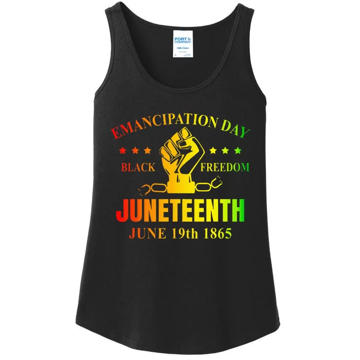 Juneteenth June 1865 Black History African American Freedom Ladies Essential Tank