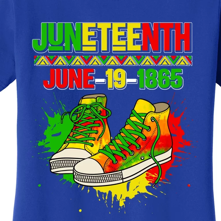 Juneteenth June 19 1865 Sneakers Black History Month African Meaningful Gift Women's T-Shirt