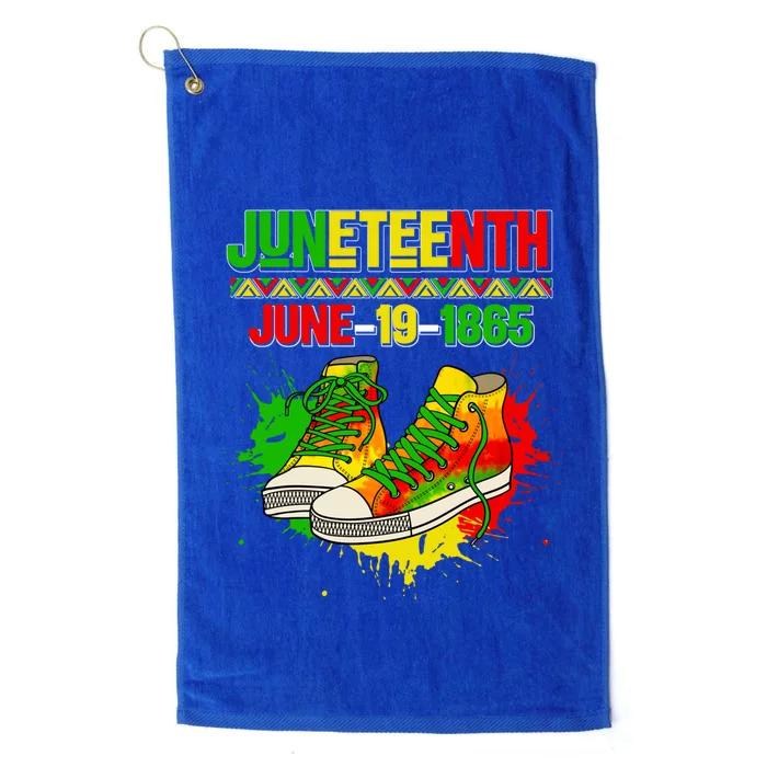 Juneteenth June 19 1865 Sneakers Black History Month African Meaningful Gift Platinum Collection Golf Towel