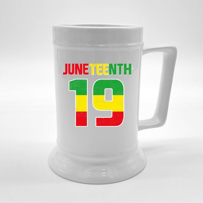 Juneteenth June 19 Melanin African American Black History Gift Front & Back Beer Stein