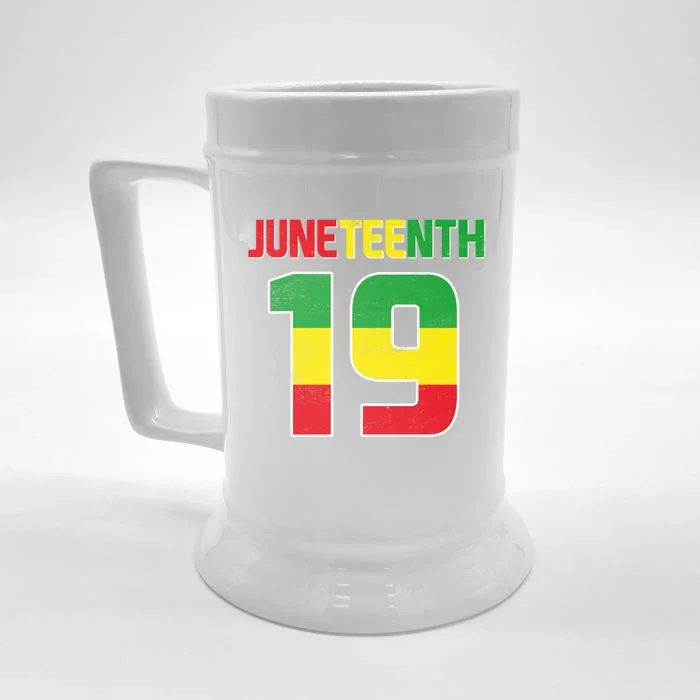 Juneteenth June 19 Melanin African American Black History Gift Front & Back Beer Stein