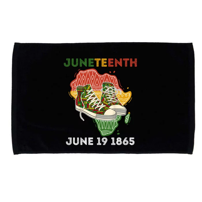 Juneteenth June 19 1865 Shoes Black African American Gift Microfiber Hand Towel