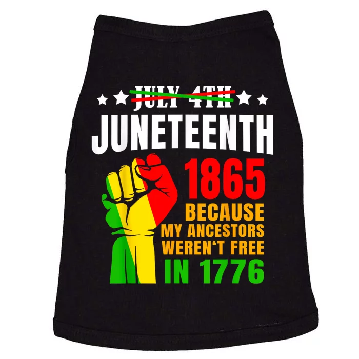 Juneteenth: June 1865 Black History African American Freedom Doggie Tank