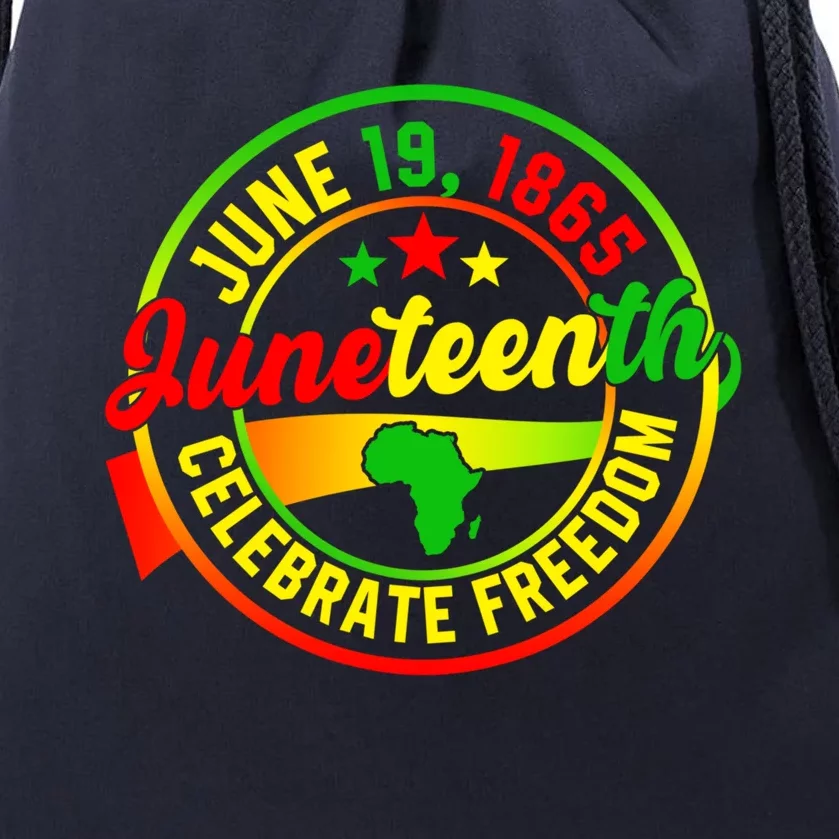 Juneteenth June 19 1865 Celebrate Black History Freedom Gift Drawstring Bag