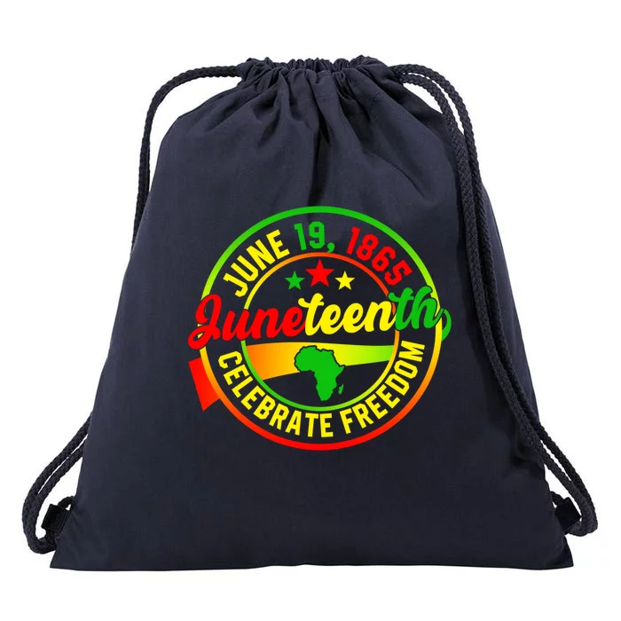 Juneteenth June 19 1865 Celebrate Black History Freedom Gift Drawstring Bag