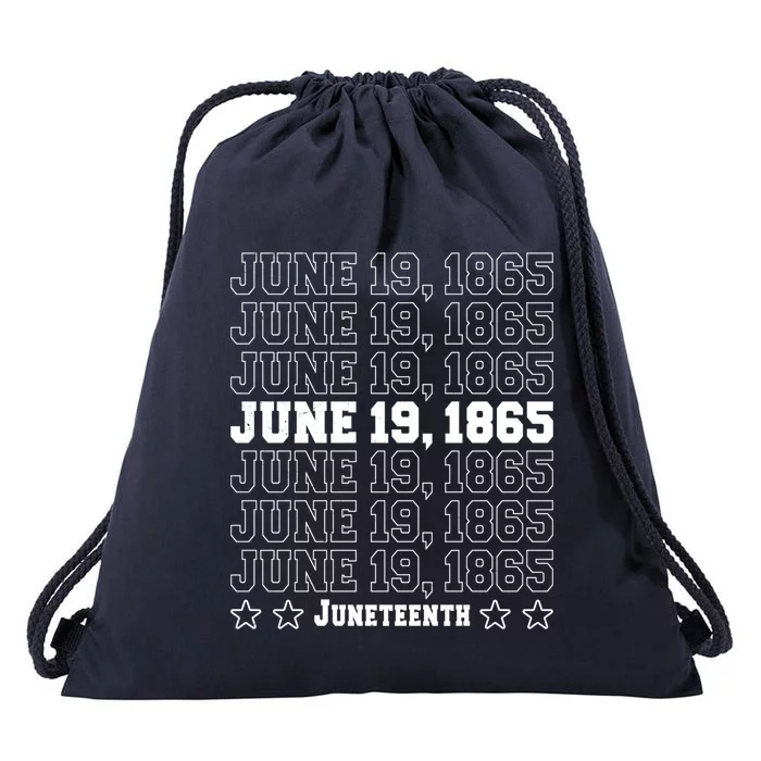 Juneteenth June 19 1865 African Freedom Day Independence Gift Drawstring Bag