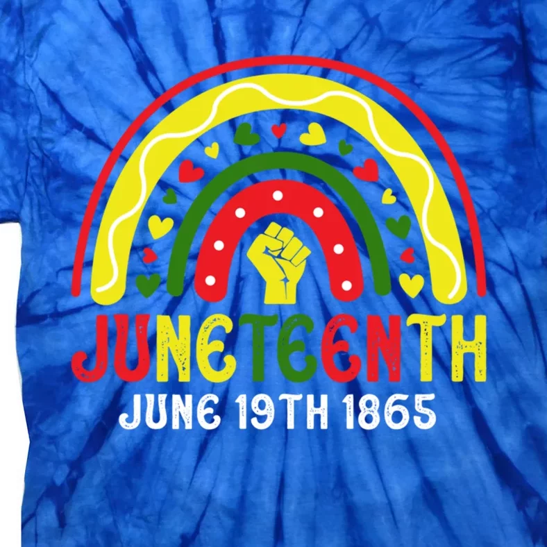 Juneteenth June 19 1865 Melanin Black History Month Rainbow Gift Tie-Dye T-Shirt