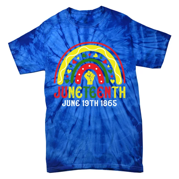 Juneteenth June 19 1865 Melanin Black History Month Rainbow Gift Tie-Dye T-Shirt