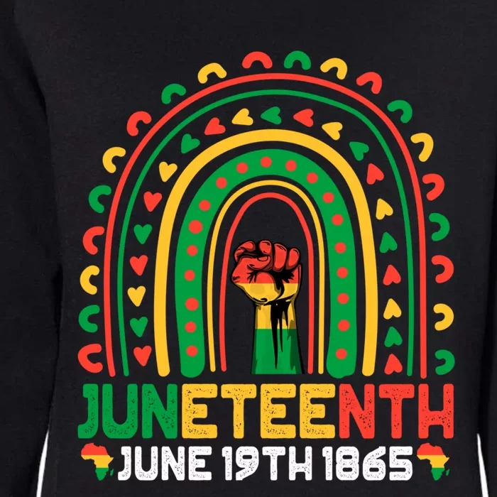 Juneteenth June 19 1865 Rainbow Blm Black History Freedom Cute Gift Womens California Wash Sweatshirt