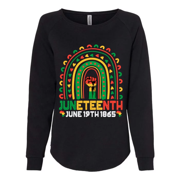 Juneteenth June 19 1865 Rainbow Blm Black History Freedom Cute Gift Womens California Wash Sweatshirt