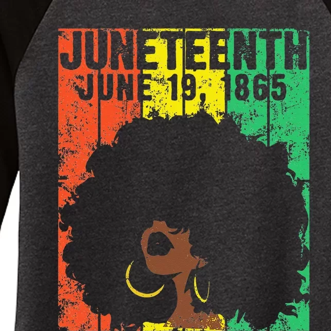 Juneteenth June 19th 1865 Ancestors African American Freedom Women's Tri-Blend 3/4-Sleeve Raglan Shirt