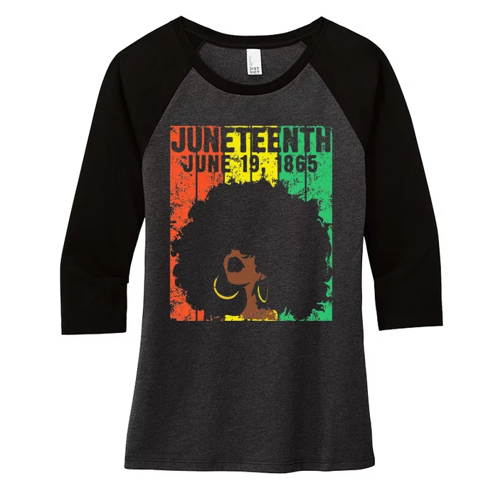 Juneteenth June 19th 1865 Ancestors African American Freedom Women's Tri-Blend 3/4-Sleeve Raglan Shirt