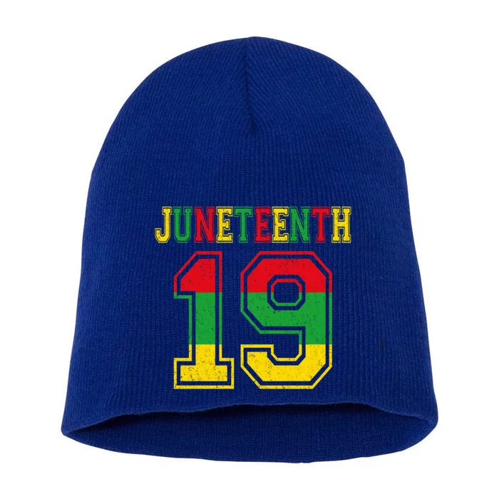 Juneteenth June 19 African American Melanin Black History Meaningful Gift Short Acrylic Beanie