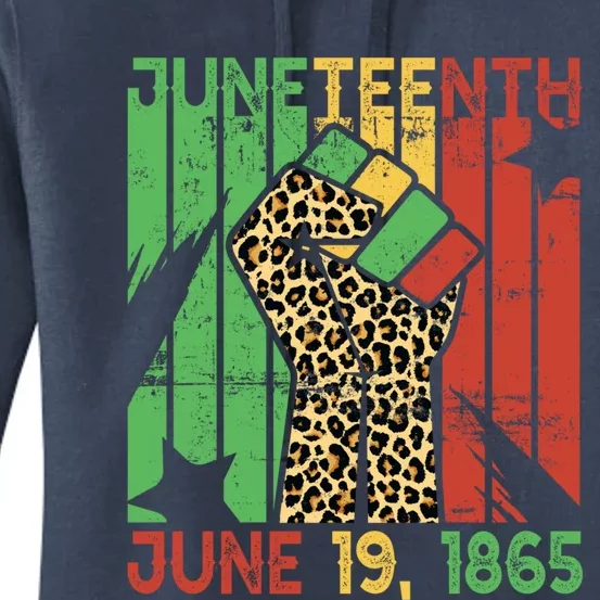 Juneteenth June 19 Black History Leopard African Freedom Day Gift Women's Pullover Hoodie