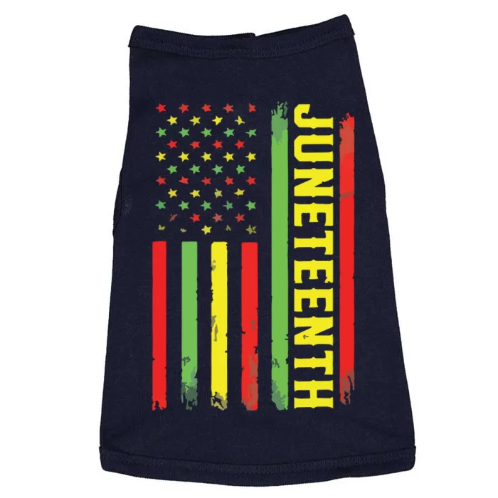 Juneteenth June 19th 1865 Juneteenth Black Freedom Day Flag Doggie Tank