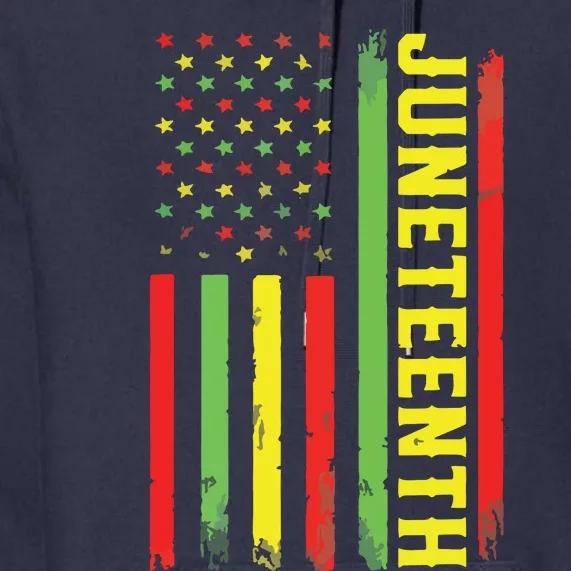 Juneteenth June 19th 1865 Juneteenth Black Freedom Day Flag Premium Hoodie