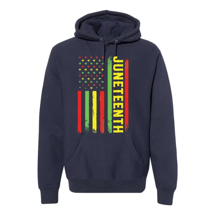 Juneteenth June 19th 1865 Juneteenth Black Freedom Day Flag Premium Hoodie