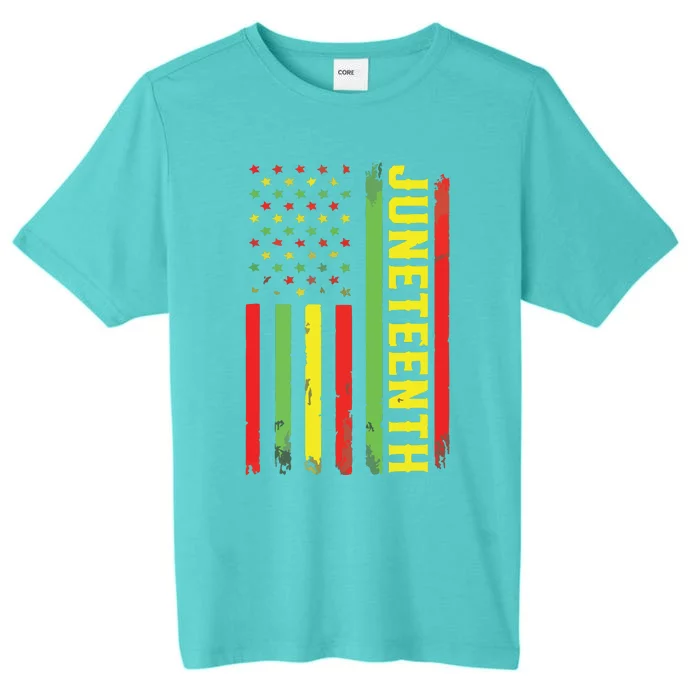 Juneteenth June 19th 1865 Juneteenth Black Freedom Day Flag ChromaSoft Performance T-Shirt