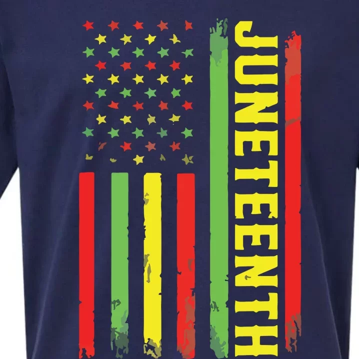 Juneteenth June 19th 1865 Juneteenth Black Freedom Day Flag Sueded Cloud Jersey T-Shirt