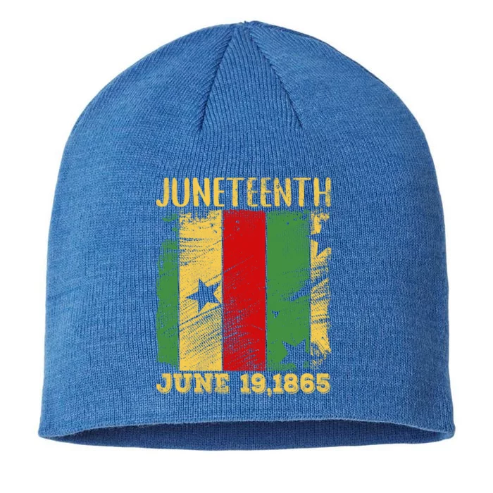 Juneteenth June 19 Melanin Black History African American Gift 8 1/2in Sustainable Knit Beanie