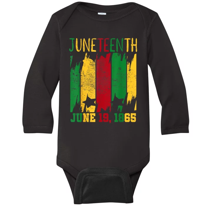 Juneteenth June 19th 1865 Juneteenth Freedom Day Baby Long Sleeve Bodysuit