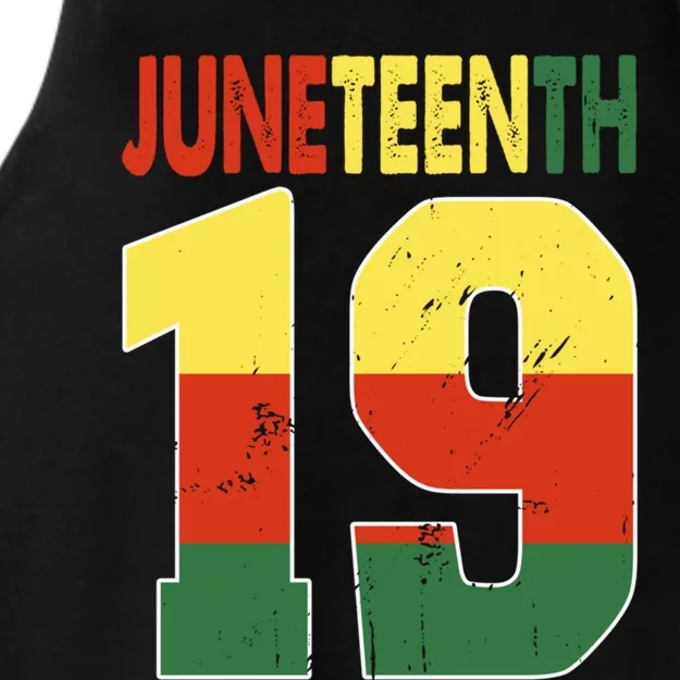 Juneteenth June 19 Blm Melanin Black History Month African Funny Gift Ladies Tri-Blend Wicking Tank