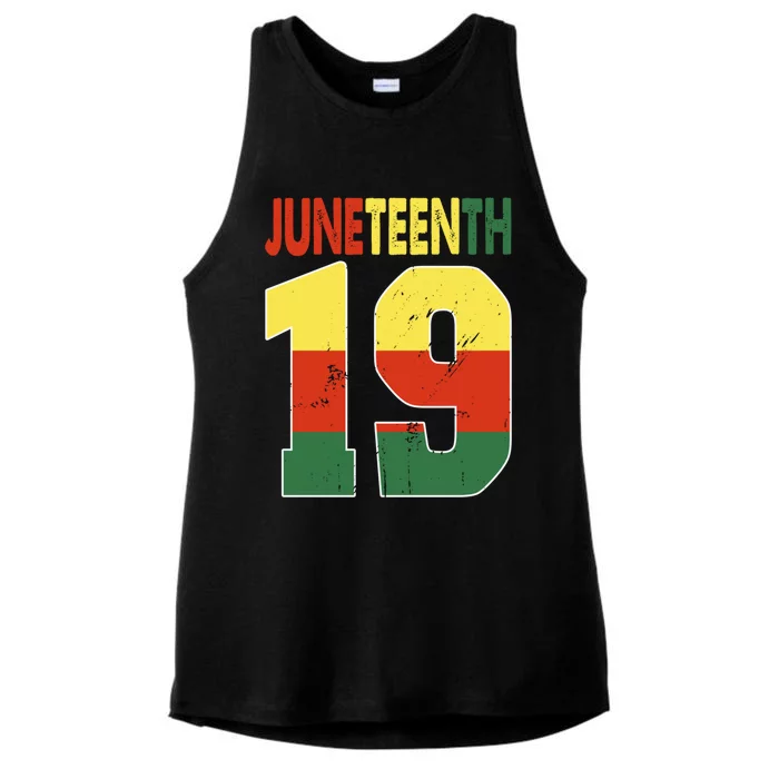 Juneteenth June 19 Blm Melanin Black History Month African Funny Gift Ladies Tri-Blend Wicking Tank