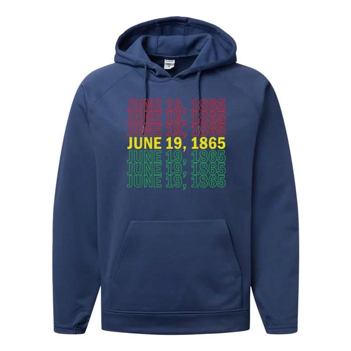 Juneteenth June 19 1865 African American Liberation Gift Performance Fleece Hoodie