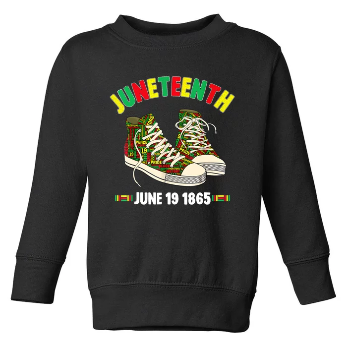 Juneteenth June 19 1865 Black AfricanAmerican Independence Toddler Sweatshirt