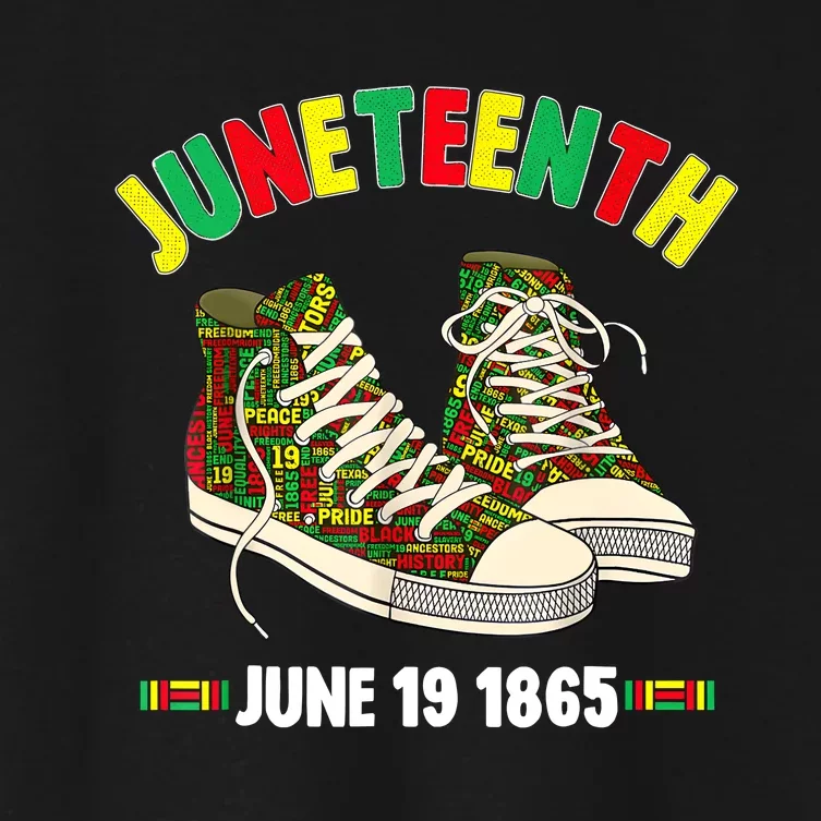 Juneteenth June 19 1865 Black AfricanAmerican Independence Women's Crop Top Tee