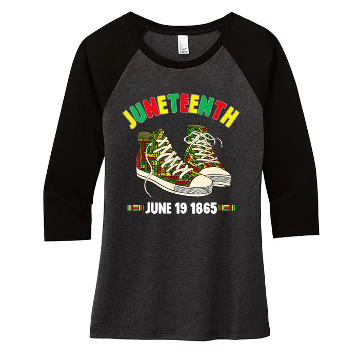 Juneteenth June 19 1865 Black AfricanAmerican Independence Women's Tri-Blend 3/4-Sleeve Raglan Shirt