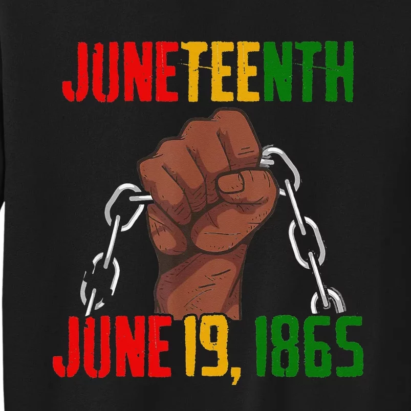 Juneteenth June 19th 1865 Juneteenth Black Freedom Day Flag Sweatshirt