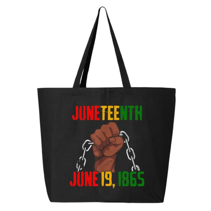 Juneteenth June 19th 1865 Juneteenth Black Freedom Day Flag 25L Jumbo Tote