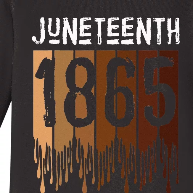 Juneteenth June 19th 1865 Freedom Day Melanin Baby Long Sleeve Bodysuit