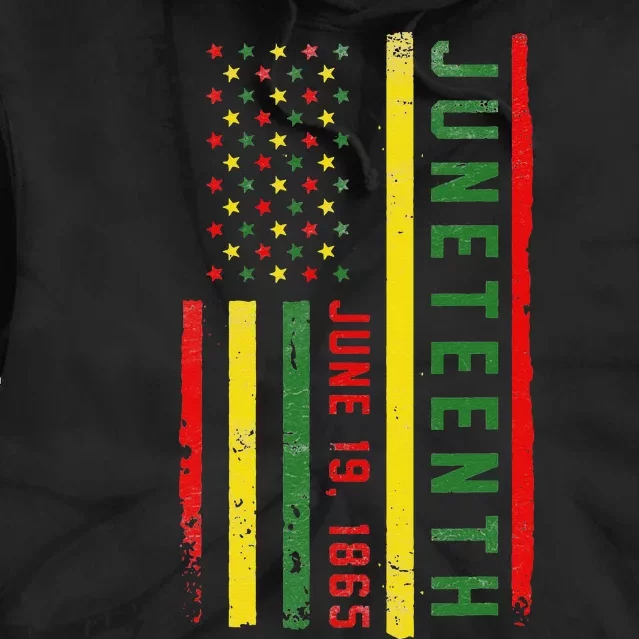 Juneteenth June 19th 1865 Juneteenth Black Freedom Day Flag Tie Dye Hoodie