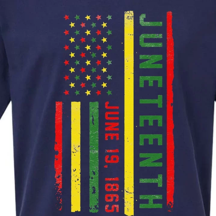 Juneteenth June 19th 1865 Juneteenth Black Freedom Day Flag Sueded Cloud Jersey T-Shirt