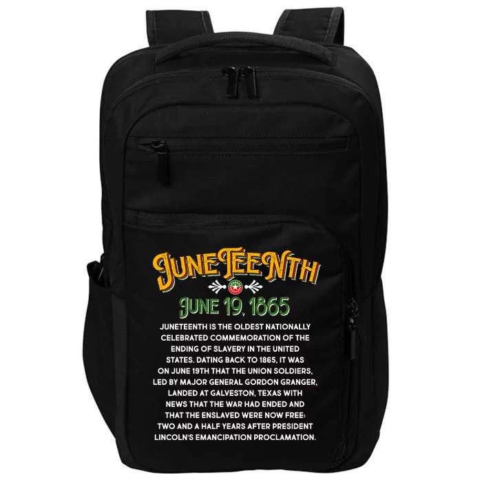 Juneteenth June 19 1865 African American History Impact Tech Backpack