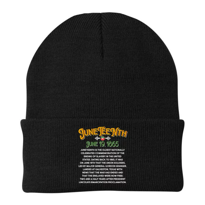 Juneteenth June 19 1865 African American History Knit Cap Winter Beanie