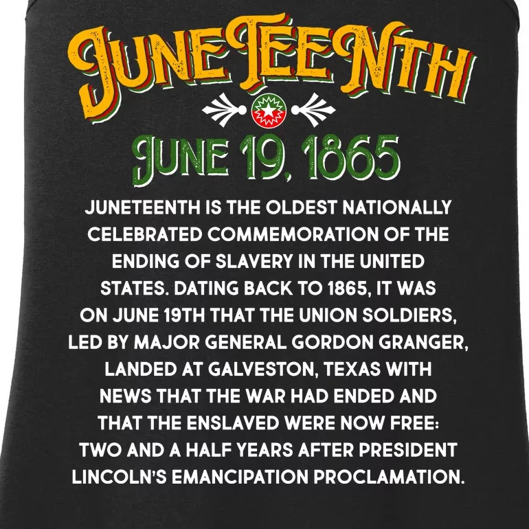 Juneteenth June 19 1865 African American History Ladies Essential Tank