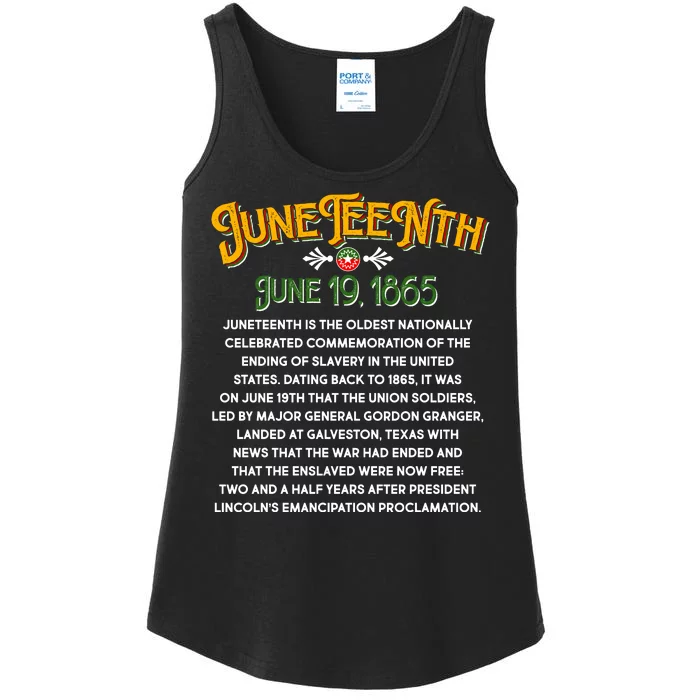 Juneteenth June 19 1865 African American History Ladies Essential Tank